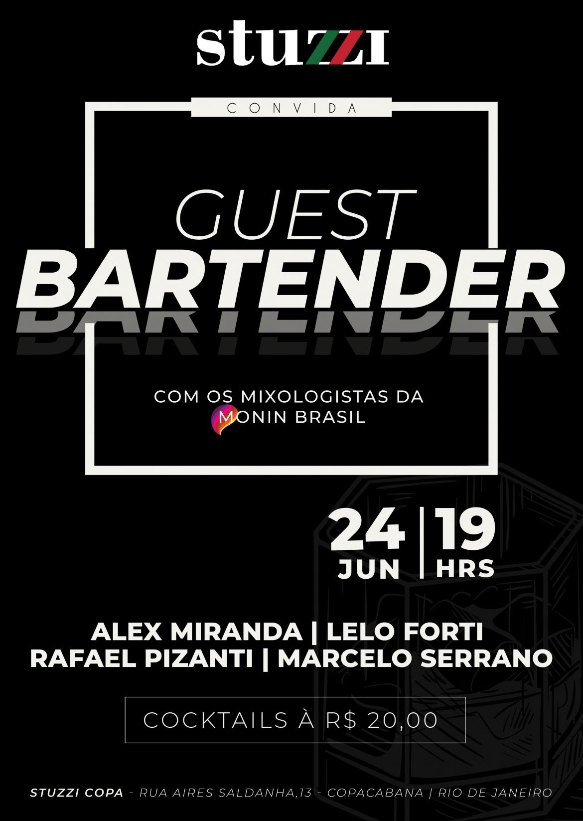 Stuzzi Copa Recebe Mixologistas da Monin Para Guest Bartenders!