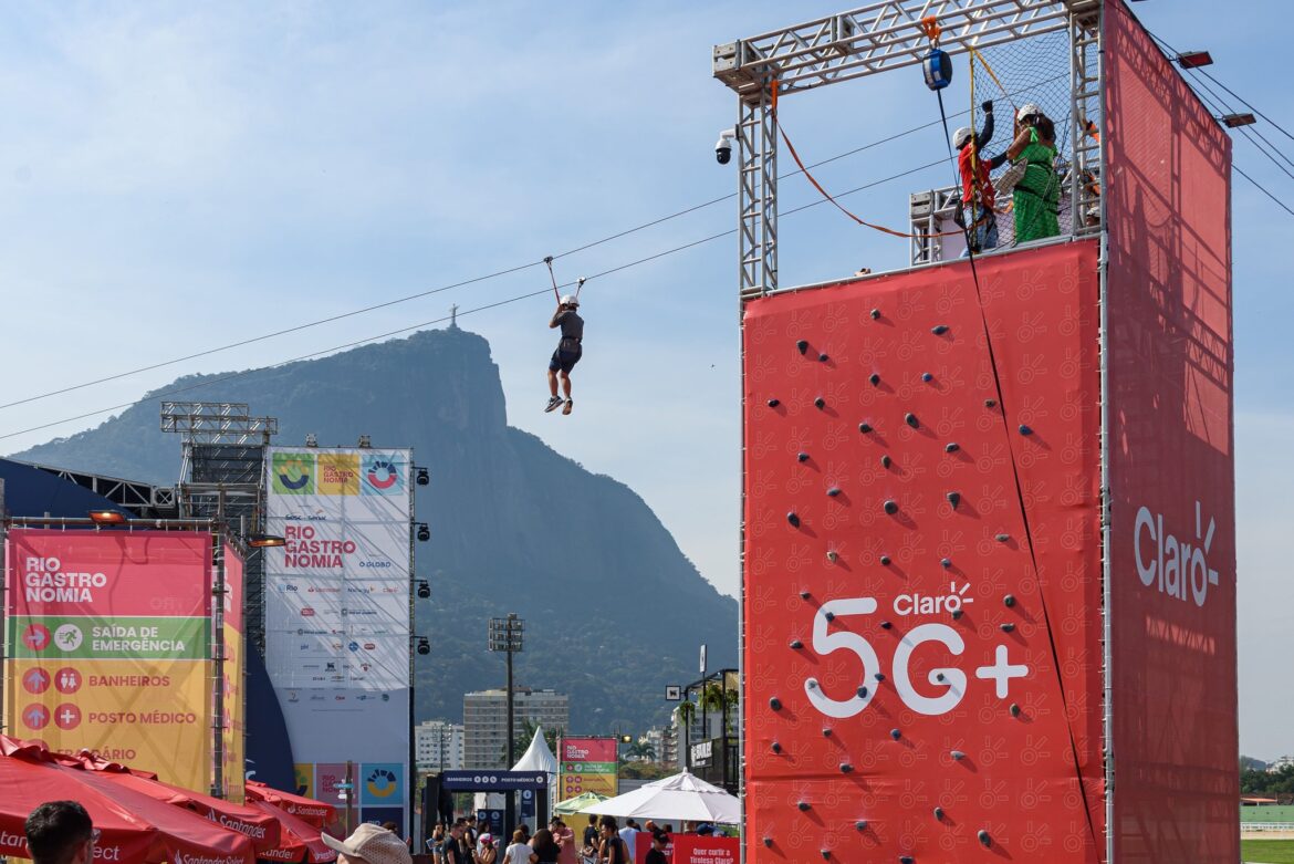 Claro leva 5G+ e tirolesa ao Rio Gastronomia